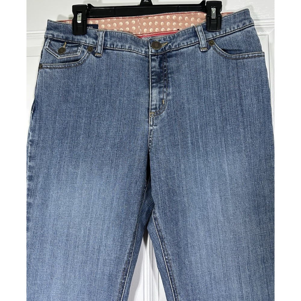 Lands End Womens Jeans Original Fit Boot Cut 12 Petite 32x29 Western Rockabilly